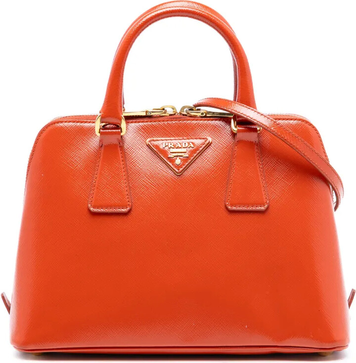 Prada Pre-Owned 2010-2025 Small Saffiano Vernice Promenade satchel
