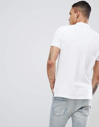 AllSaints Polo Shirt With Logo In White