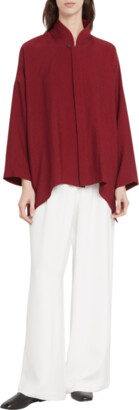 eskandar Wide A-Line Shirt with Mandarin Collar (Mid-Plus)