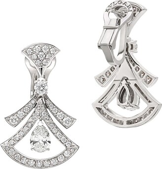 Rose gold DIVAS' DREAM Earrings White with 0.07 ct Diamonds,Mother