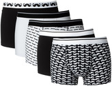 Thumbnail for your product : ASOS 5 Pack Trunks With Moustache