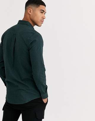 Burton Menswear shirt with black & green gingham check