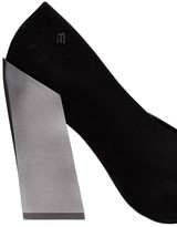 Thumbnail for your product : Melissa Boho Black Flocked Chunky Heeled Shoes