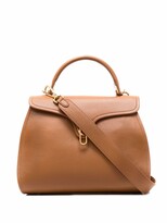 Thumbnail for your product : Coccinelle Logo-Print Grained Leather Tote Bag