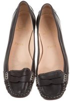 Thumbnail for your product : Christian Louboutin Leather Square-Toe Loafers