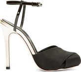 Thumbnail for your product : Giambattista Valli Black Peep-Toe Heels