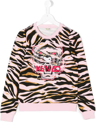 Kenzo Kids Tiger embroidered sweatshirt