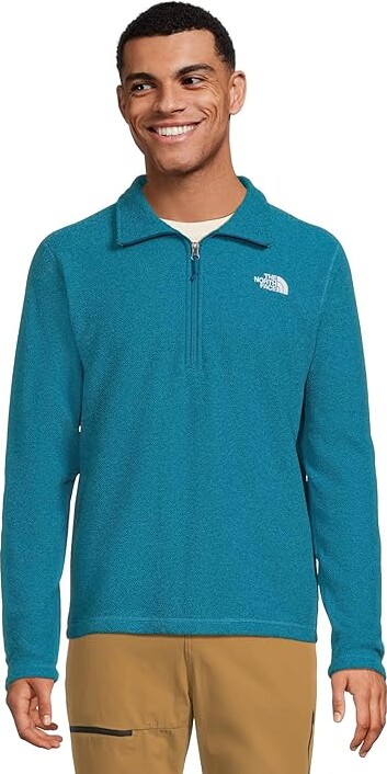 The North Face Textured Cap Rock 1/4 Zip Men's Clothing Dusk Blue Heather : 2XL, Polyester
