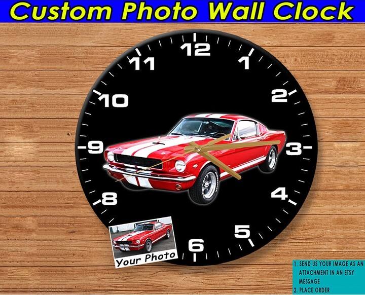 Muscle Car Personalized Wall Clock, Custom Gifts, Gifts For Guys, Vintage Car, Hot Rod Owners, Lovers | Wall Clock1