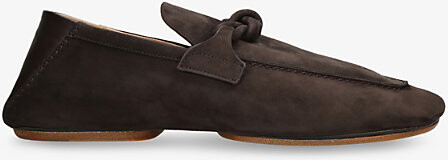 Bottega Veneta Mens Dark Brown Daddy Leather Loafers Eur 44 / 10 Uk Men