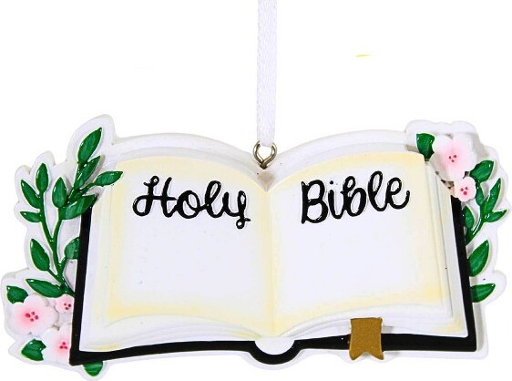 Polarx2.25InBibleStudyChristmasTreeOrnament,ChristmasDecorHolyBible(1PC)