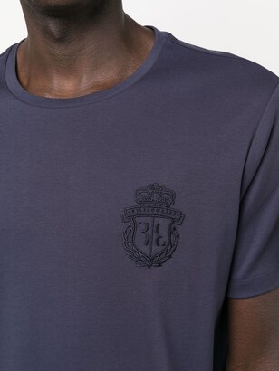 Billionaire crest-motif short-sleeved T-shirt