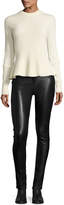 Thumbnail for your product : Veronica Beard Kate 10" Mid-Rise Skinny Leather Pants