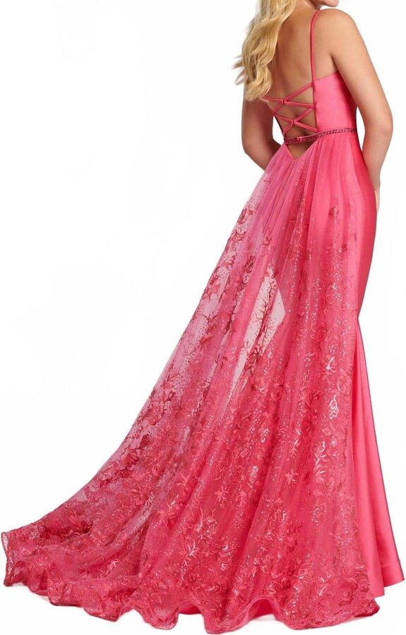 Ellie Wilde Women's Prom Dress In Hot Pink