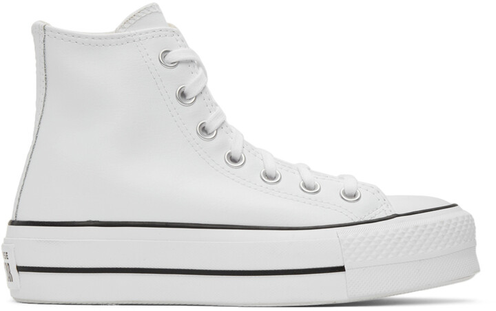 White Converse With Stripe | ShopStyle