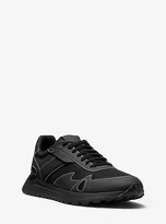 ashlyn embossed logo leather platform sneaker