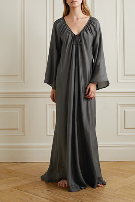 POUR LES FEMMES Silk-habotai Nightdress - Gray