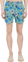 Thumbnail for your product : Vilebrequin Floral-Print Swim Trunks-Blue