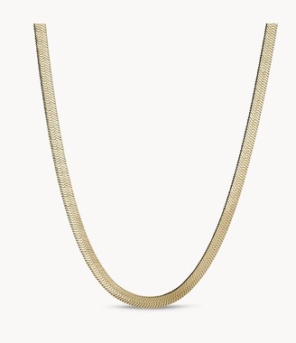 Fossil Golden Sun Gold-Tone Stainless Steel Chain Necklace JF03639710