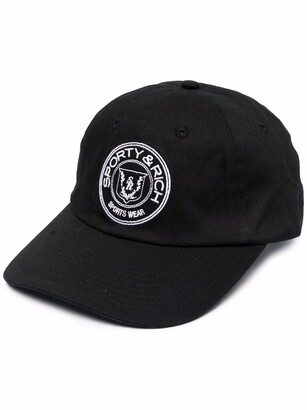 Sporty & Rich Embroidered-Logo Baseball Cap