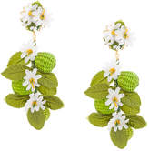 Carolina Herrera flower and beads earrings