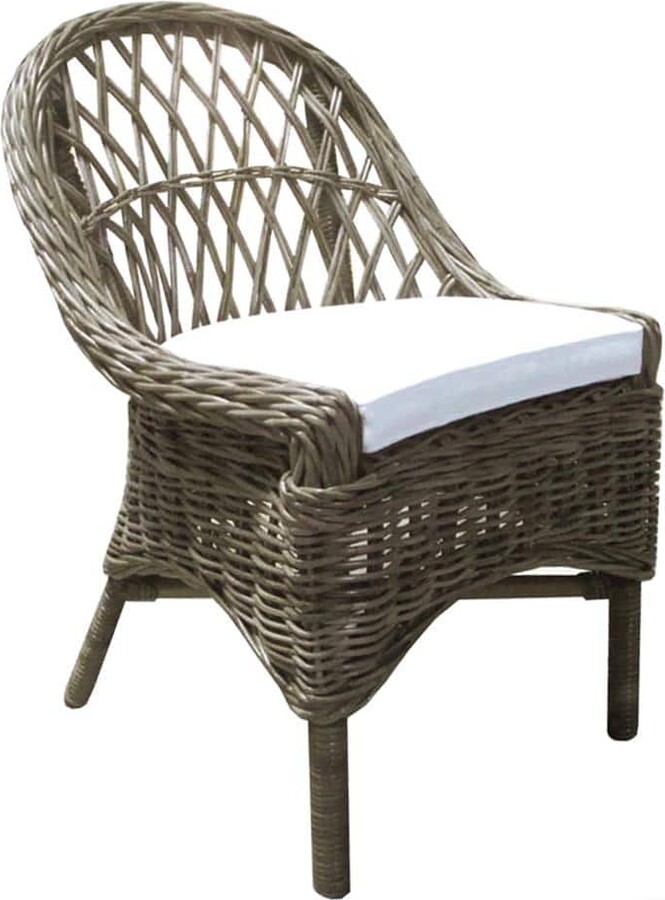 Padmas Plantation Kubu Grey Cross Weave Dining Chair (Set of 2)