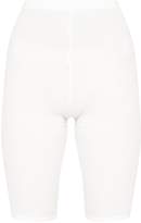 Thumbnail for your product : PrettyLittleThing Cream Rib Longline Cycle Short