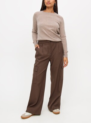 Tu Brown Tailored Wide Leg Cargo Trousers - ShopStyle