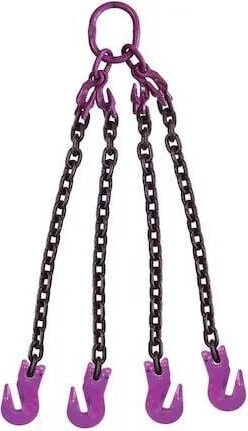 US CARGO CONTROL 38G100QOGA-10 3/8' x 10' - Adjustable 4 Leg Chain Sling w/