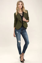 Thumbnail for your product : Lush The Last Word Olive Green Jacket