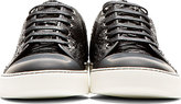 Thumbnail for your product : Lanvin Black Python Leather Classic Tennis Sneakers