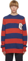 Thumbnail for your product : Opening Ceremony Red and Blue Alpaca Striped OC Sweater