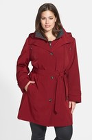 Thumbnail for your product : Gallery Two-Tone Belted Raincoat with Detachable Hood & Liner