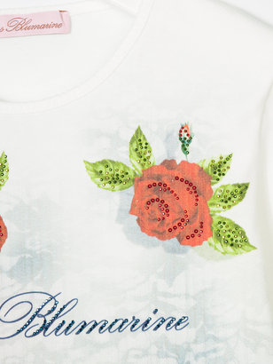 Miss Blumarine roses print longsleeved T-shirt