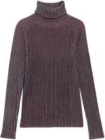 Thumbnail for your product : Carven Striped Cotton-blend Turtleneck Sweater