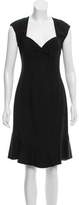 Thumbnail for your product : Rebecca Taylor Wool Knee-Length Dress Black Wool Knee-Length Dress