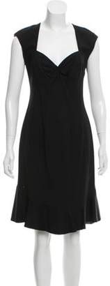 Rebecca Taylor Wool Knee-Length Dress Black Wool Knee-Length Dress