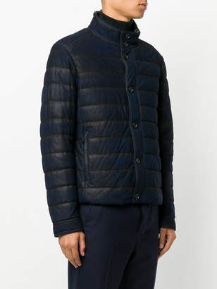 Tod's leather-trimmed quilted jacket