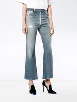 Thumbnail for your product : RE/DONE Levi's Distressed high waisted cropped jeans
