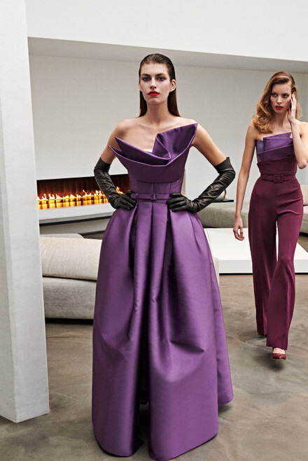 structured evening gowns