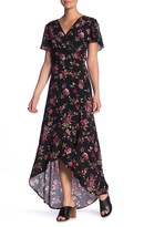 Thumbnail for your product : Band of Gypsies Lianna Floral Wrap High/Low Maxi Dress