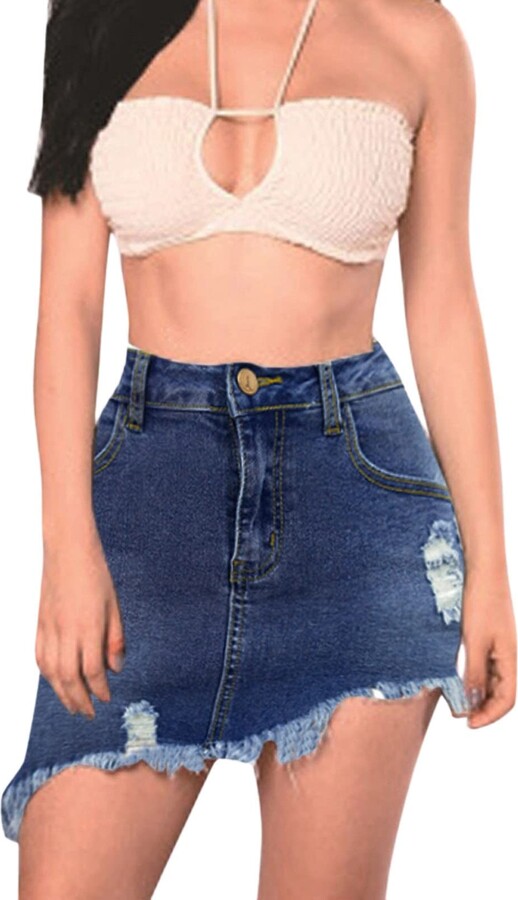 Ag Jeans Women's Evie A-Line Denim Miniskirt - Blue - Mini Skirts