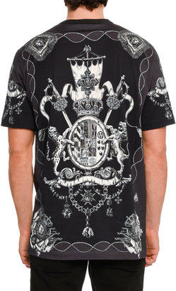 Dolce & Gabbana Nautical Crests Cotton T-Shirt, Black/White