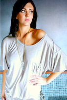 Thumbnail for your product : Blue Life Cut Up Pocket Bum Tee in White