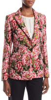 Thumbnail for your product : Escada One-Button Floral-Jacquard Tailored Jacket