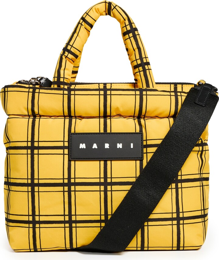 Marni Nylon Check EW Tote