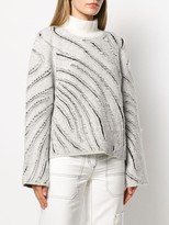 Thumbnail for your product : 3.1 Phillip Lim Zebra Fringe Turtleneck Sweater