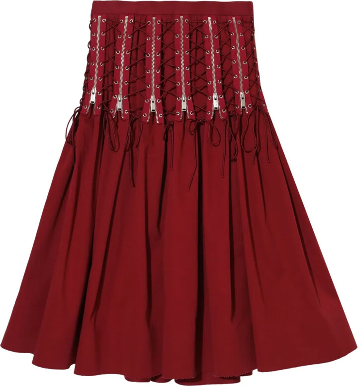 Undercover High-Waisted Pleated Skirt
