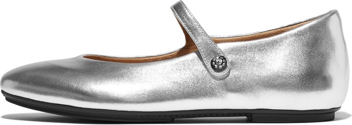 FitFlop DELICATO Crystal-Cluster Metallic-Leather Mary Janes