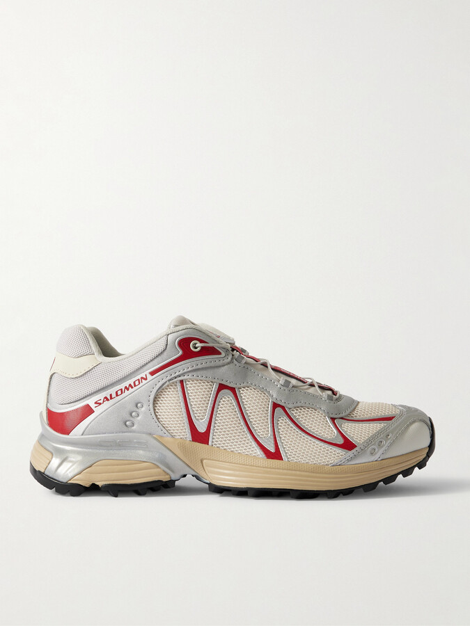 Salomon Xt-whisper Rubber-trimmed Mesh Sneakers - Cream